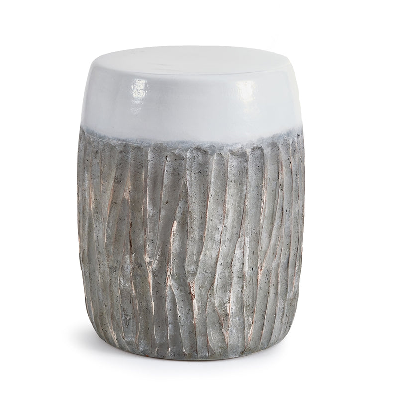 Napa Furniture Collection,Terra Cotta Harlequin Stool (Gray and White)