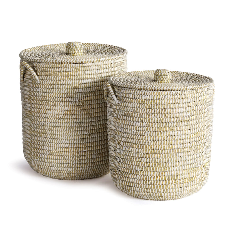 Napa Home Garden, RIVERGRASS HAMPER BASKTS W/LIDS ,SET OF 2,rg401