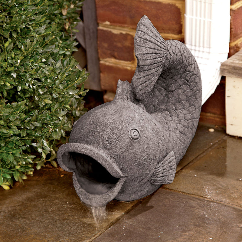 Evergreen Garden Accents,Resin Fish Decorative Downspout cover,7.09x14.17x11.42 Inches