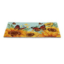 Grateful Gatherings Sunflower and Butterfly PVC Trapper Mat,  28"x16"