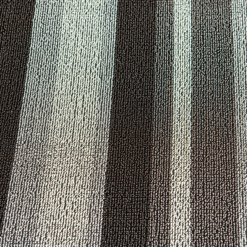 Black & Grey Striped PVC Loop Mat