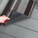 Black & Grey Striped PVC Loop Mat