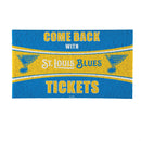 28" x 16" PVC Trapper Mat, Come Back with Tickets, St Louis Blues 2025