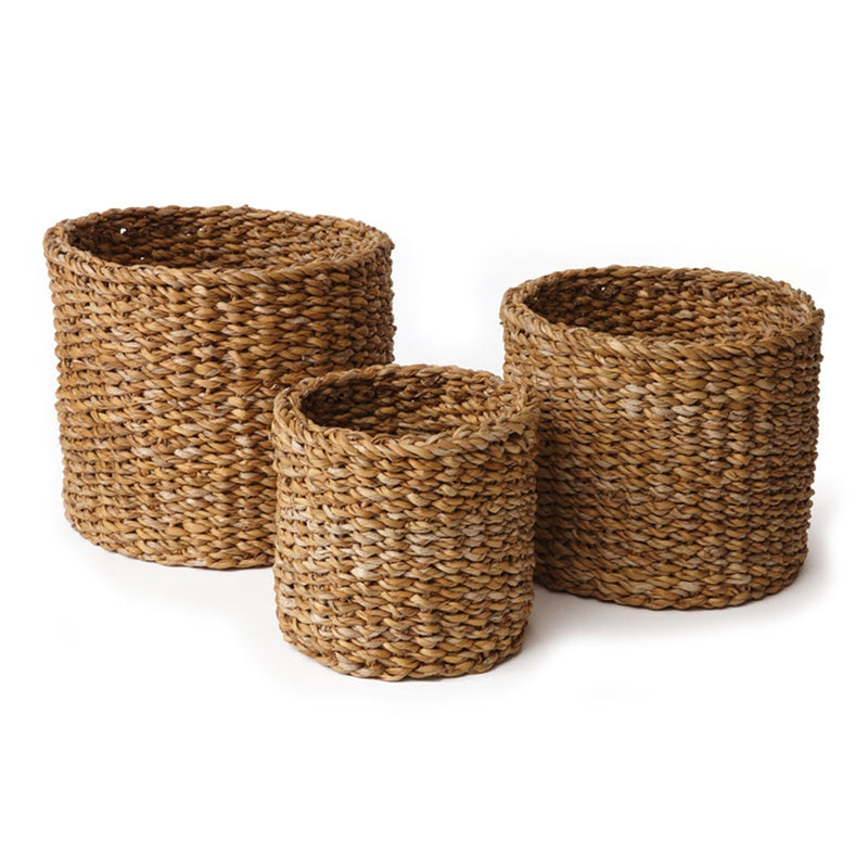 Napa Home & Garden Seagrass Small Round Baskets, Set of 3