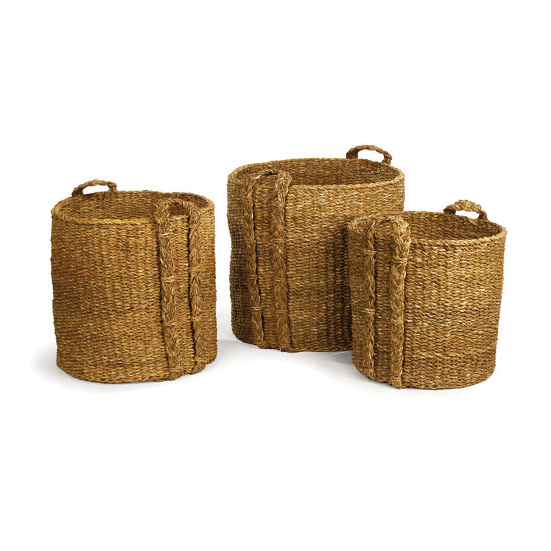 NAPA Home & Garden, SEAGRASS ROUND BASKETS LARGE, SET OF 3,SG2028