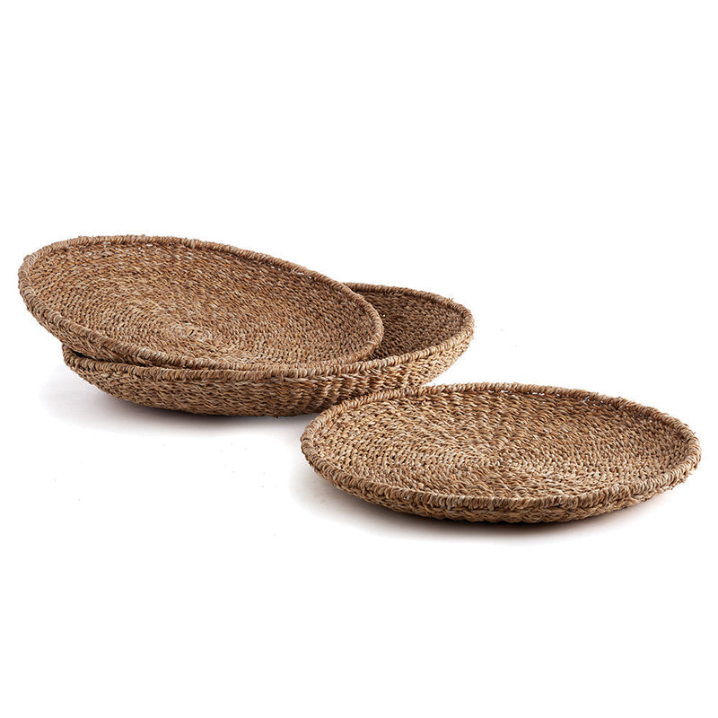 NAPA Home & Garden, SEAGRASS ROUND TRAYS, SET OF 3,SG2034