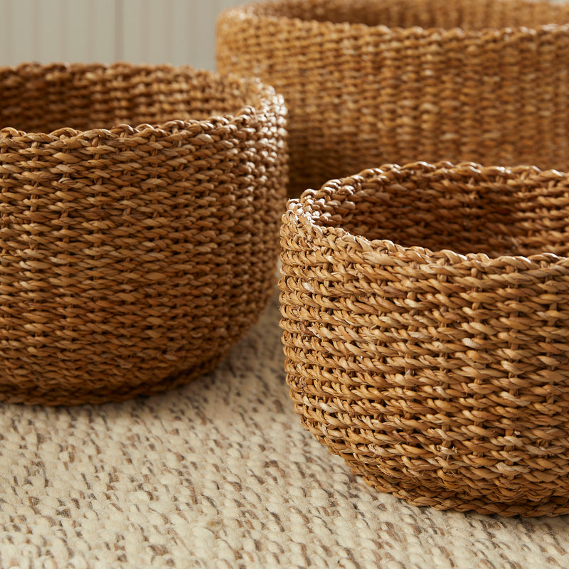 NAPA Home & Garden, SEAGRASS CYLINDRICAL BASKETS, SET OF 3,SG404