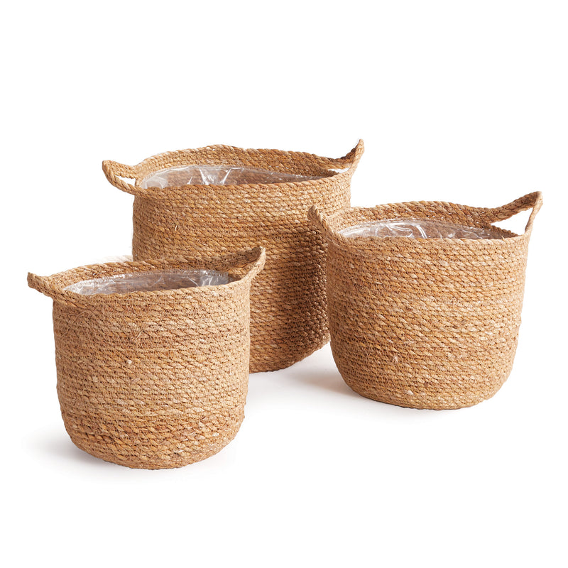 NAPA Home & Garden, SEAGRASS ROUND BASKETS WITH HANDLES, SET OF 3,SG405