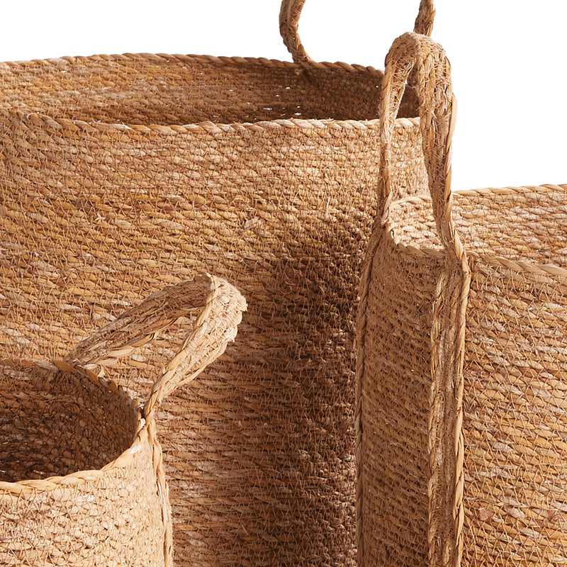 NAPA Home & Garden, SEAGRASS ROUND BASKETS WITH LONG HANDLES, SET OF 3,SG407