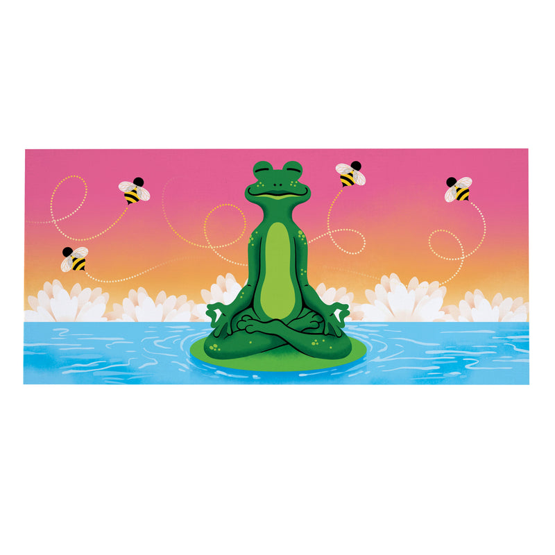 Meditating Summer Frog Sassafras Switch Mat