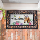 Floral Horse Welcome Sassafras Switch Mat