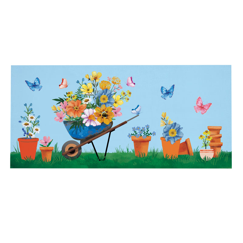 Floral Wheelbarrow Delight Sassafras Switch Mat