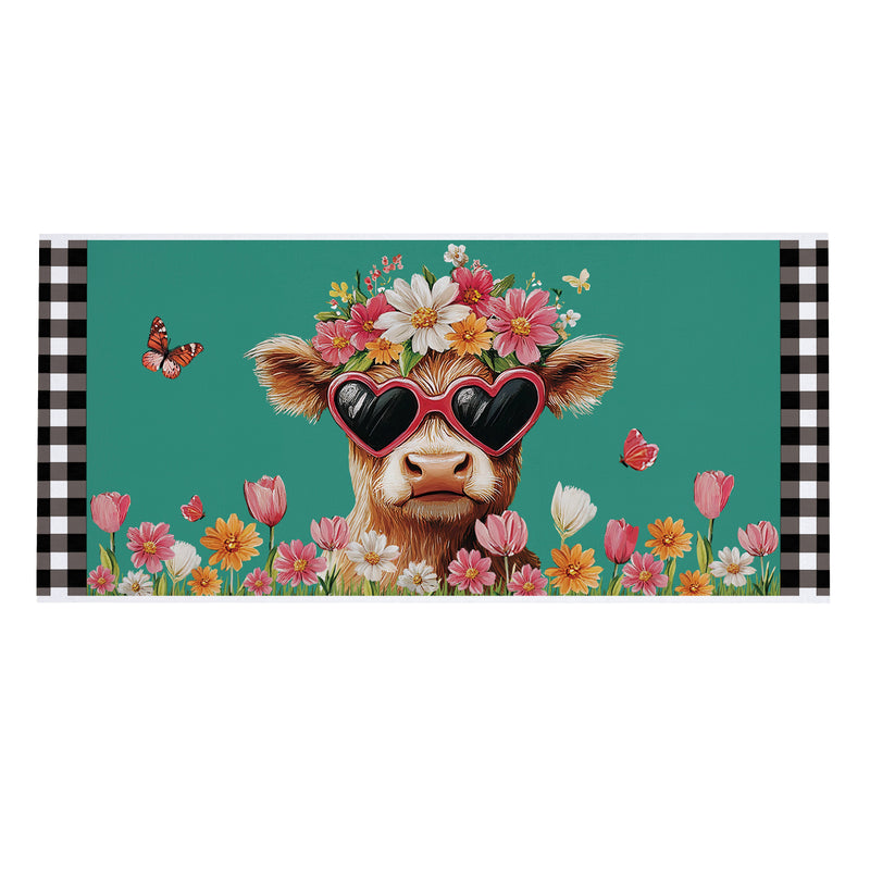 Floral Sunglasses Highland Cow Sassafras Switch Mat