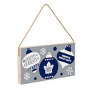 Toronto Maple Leafs Holiday Wood Wall Sign, 6x11