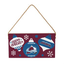 Colorado Avalanche Holiday Wood Wall Sign, 6x11