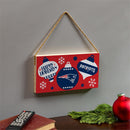 New England Patriots Holiday Wood Wall Sign, 6x11