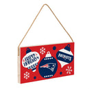 New England Patriots Holiday Wood Wall Sign, 6x11