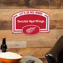 Detroit Red Wings USA Embossed Steel Wall Sign, 11" x 17"