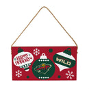 Minnesota Wild Holiday Wood Wall Sign, 6x11