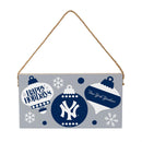 New York Yankees Holiday Wood Wall Sign, 6x11