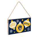 Milwaukee Brewers Holiday Wood Wall Sign, 6x11