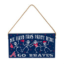 Atlanta Braves Halloween Wood Wall Sign, 6x11