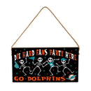Miami Dolphins Halloween Wood Wall Sign, 6x11