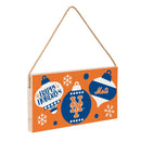 New York Mets Holiday Wood Wall Sign, 6x11
