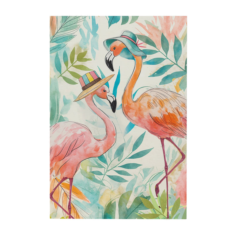 Palm Beach Flamingo Indoor Wall Decor, Wood, 24"x16"