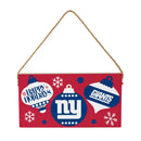 New York Giants Holiday Wood Wall Sign, 6x11