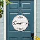 Canada Strong Bienvenue Wood Door Decor, Filigree, 18"
