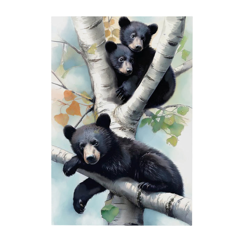 High Country Bear Family Indoor Wall Decor, Wood, Mama and Baby Bears, 24"x16"