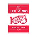 Detroit Red Wings, 100 Anniversary Metal Wall Sign, 11.5" x 15.5"