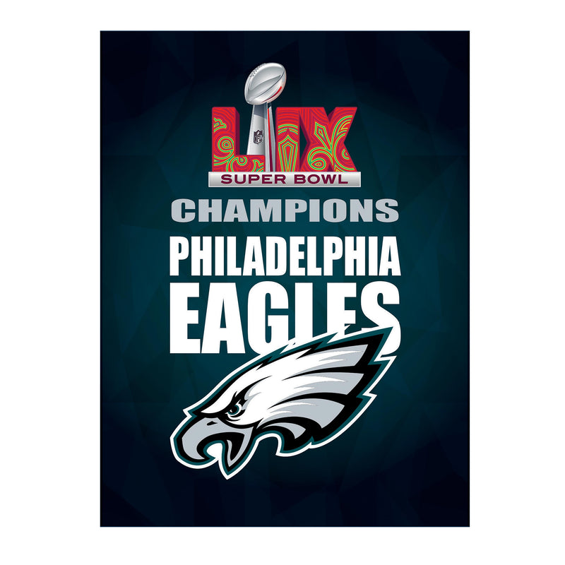 Philadelphia Eagles Super Bowl 59 Champions Metal Wall Sign, 11.5" x 15.5"
