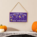 Minnesota Vikings Halloween Wood Wall Sign, 6x11