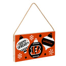 Cincinnati Bengals Holiday Wood Wall Sign, 6x11