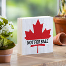 Canada Strong Vintage Wood Sign Plock,"Not For Sale", 6"x6"