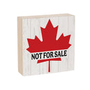 Canada Strong Vintage Wood Sign Plock,"Not For Sale", 6"x6"