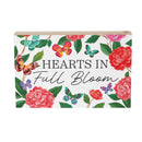 Peony Toile Wood Sign Plock, Butterfly "Hearts In Full Bloom", 12"x8"