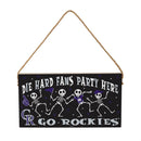 Colorado Rockies Halloween Wood Wall Sign, 6x11
