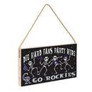Colorado Rockies Halloween Wood Wall Sign, 6x11