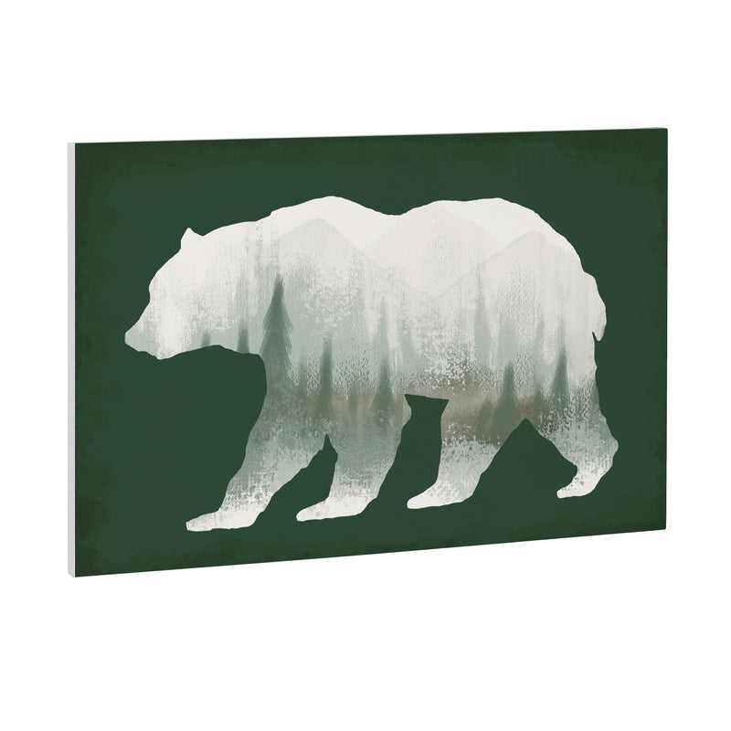 High Country Painting Indoor Wall Decor, Wood, Bear, 24"x16"