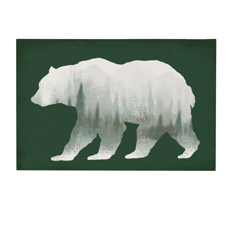 High Country Painting Indoor Wall Decor, Wood, Bear, 24"x16"