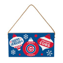 Chicago Cubs Holiday Wood Wall Sign, 6x11
