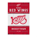 Detroit Red Wings,100 Anniversary Wood Wall Sign, 16x24