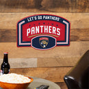 Florida Panthers USA Embossed Steel Wall Sign, 11" x 17"