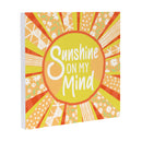 Blue Coastal Make Waves Indoor Wall Decor, Wood, Sun "Sunshine On My Mind", 12"x12"