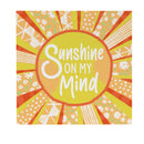 Blue Coastal Make Waves Indoor Wall Decor, Wood, Sun "Sunshine On My Mind", 12"x12"