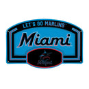 Miami Marlins USA Embossed Steel Wall Sign, 11" x 17"