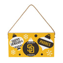 San Diego Padres Holiday Wood Wall Sign, 6x11